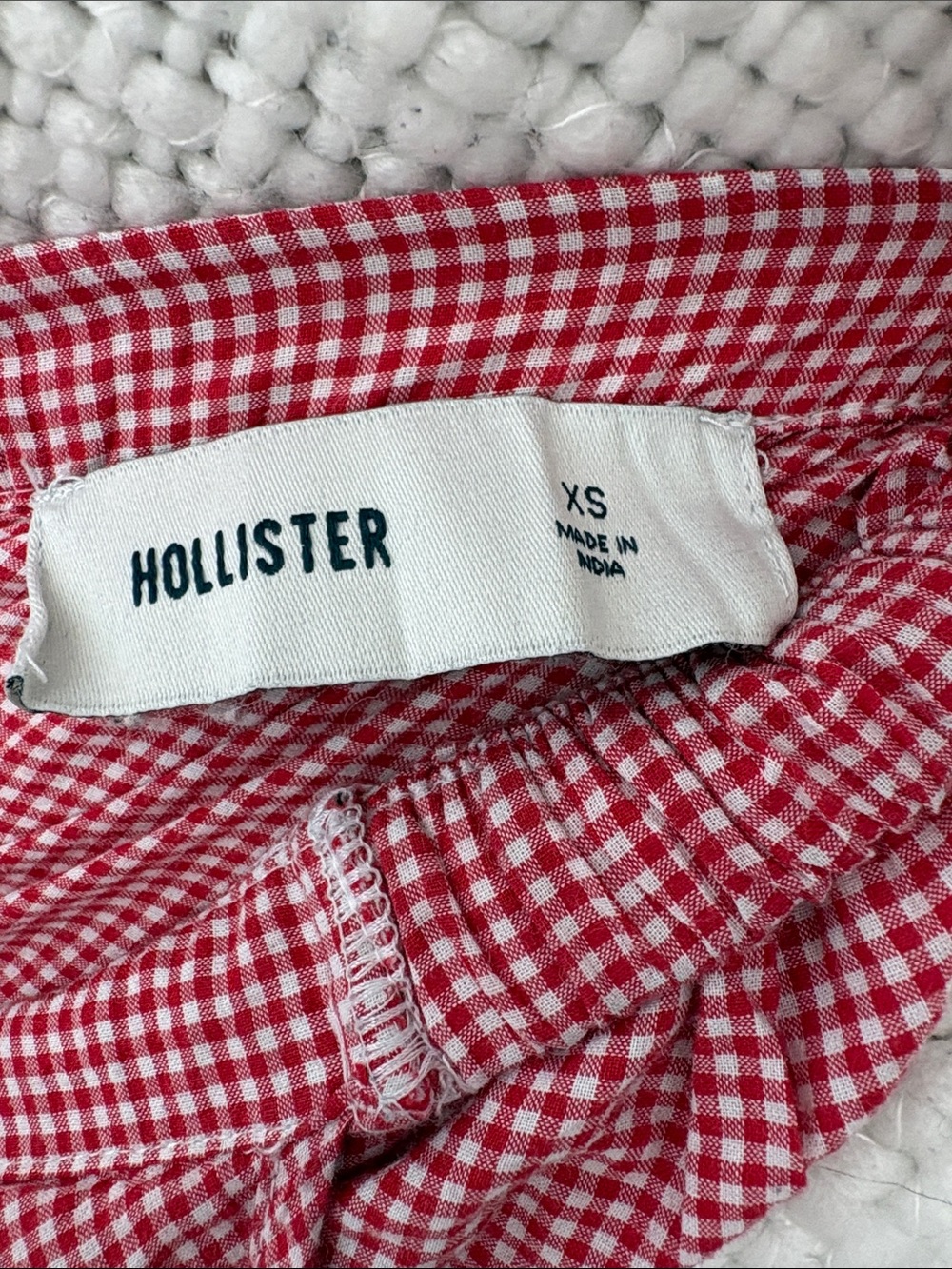 Hollister red plaid halter top - Picture 3 of 3